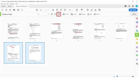 how to delete a page in adobe acrobat reader dc